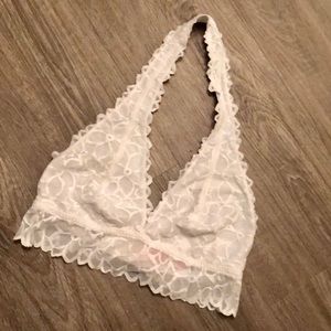 Lacey white halter bralette - Never worn